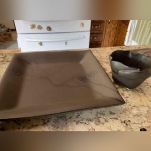 Hilborn Canadian artist platter and bowl